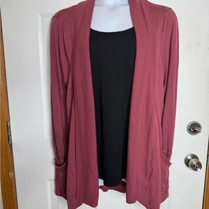 Athleta Women's Open Front Cardigan - Burgundy